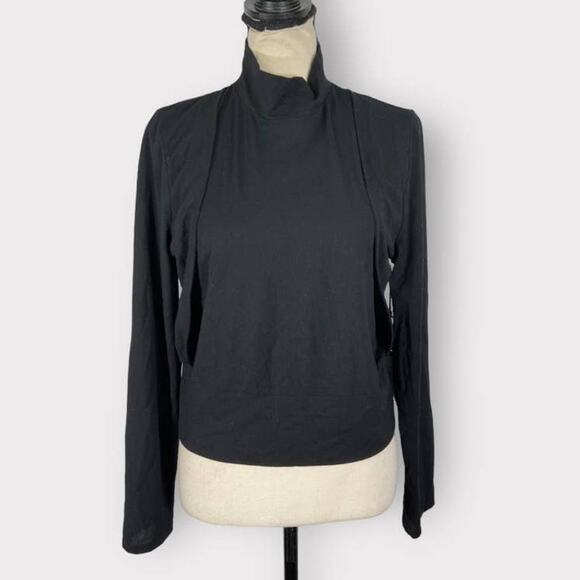 ASTR The Label Black Long Sleeve Mock Neck Shrug Women's Size XL NWT - Picture 3 of 10